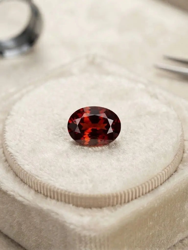 Natural Quality 1 Garnet Gemstones From Brazil, Dimension 6 x4 mm, Weight 0.46 Ct, Shape Oval Cut, GEM-ABC-321